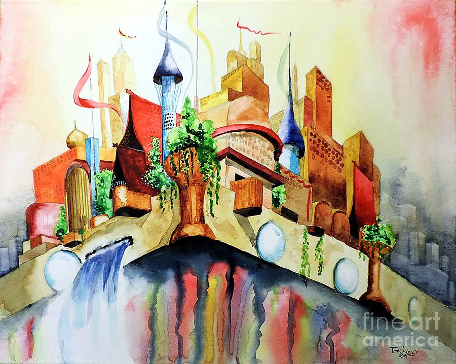 900x718 New Jerusalem Painting By Tom Riggs - New Jerusalem Painting