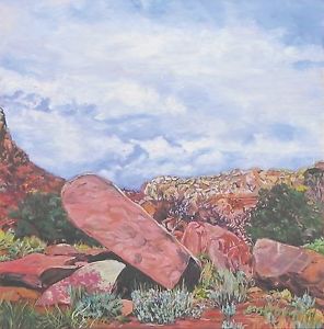 296x300 New Mexico, Desert Rock Landscape - New Mexico Painting