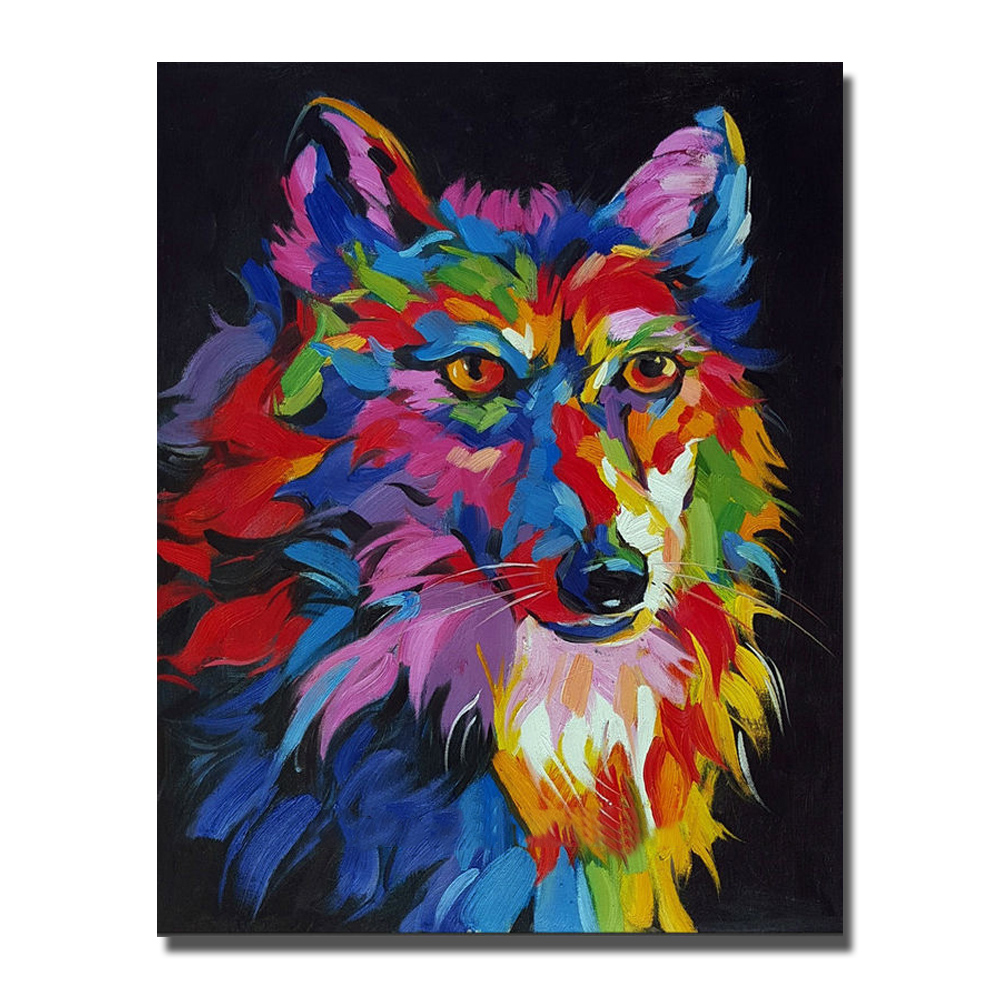 1000x1000 New Oil Paintings On Sale Wolf Design Painting For Living Room - New Oil Painting
