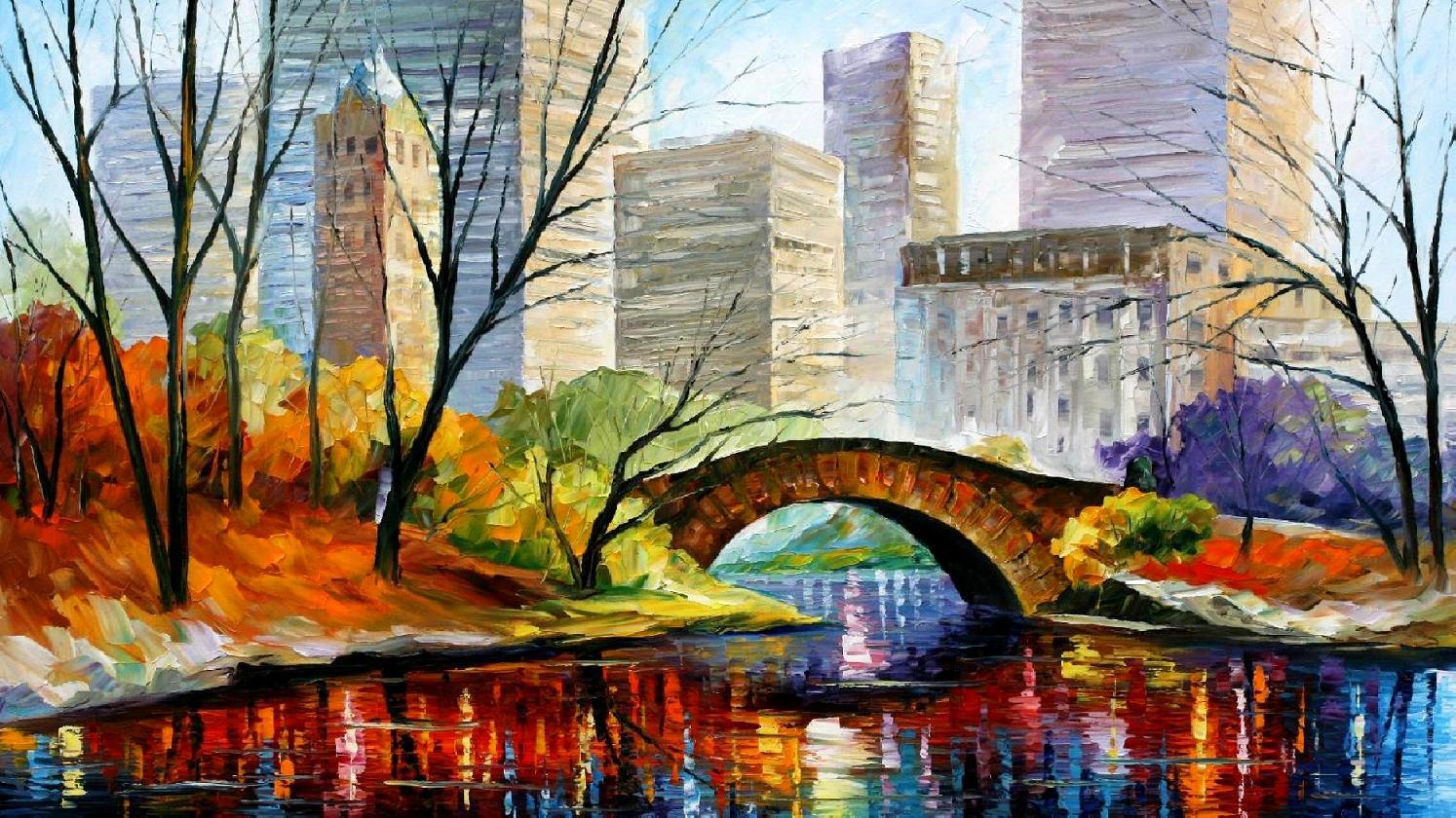 1494x840 Central Park - New Oil Painting