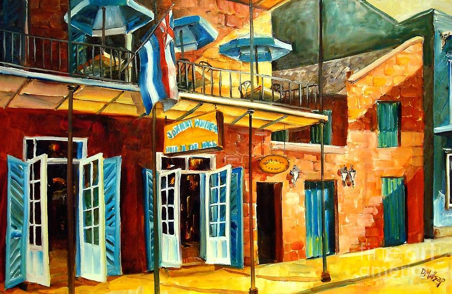 900x586 Johnny White's On Bourbon Street Painting By Diane Millsap - New Orleans Bourbon Street Painting