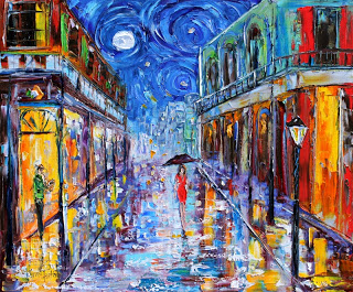 320x265 Karen Tarlton Bourbon St. Moon Original Oil Painting By Karen Tarlton - New Orleans Bourbon Street Painting