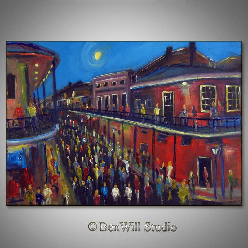 800x800 Mardi Gras - New Orleans Bourbon Street Painting