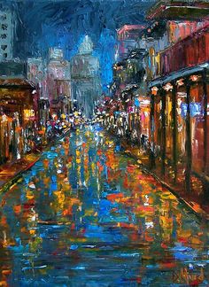 236x324 New Orleans Bourbon Street Painting - New Orleans Bourbon Street Painting