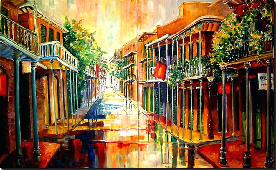 New Orleans Bourbon Street Painting at PaintingValley.com | Explore ...