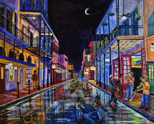 New Orleans Bourbon Street Painting at PaintingValley.com | Explore ...