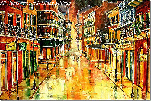 New Orleans Bourbon Street Painting at PaintingValley.com | Explore ...