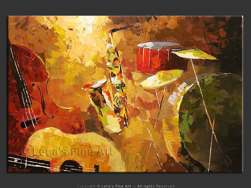 800x600 New Orleans Jazz Art By Lena - New Orleans Jazz Painting