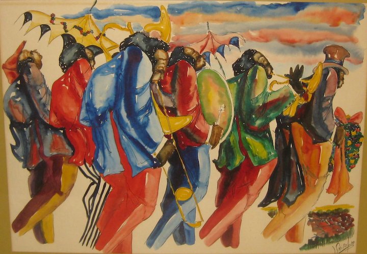 720x500 Vintage Michael Smiroldo - New Orleans Jazz Painting