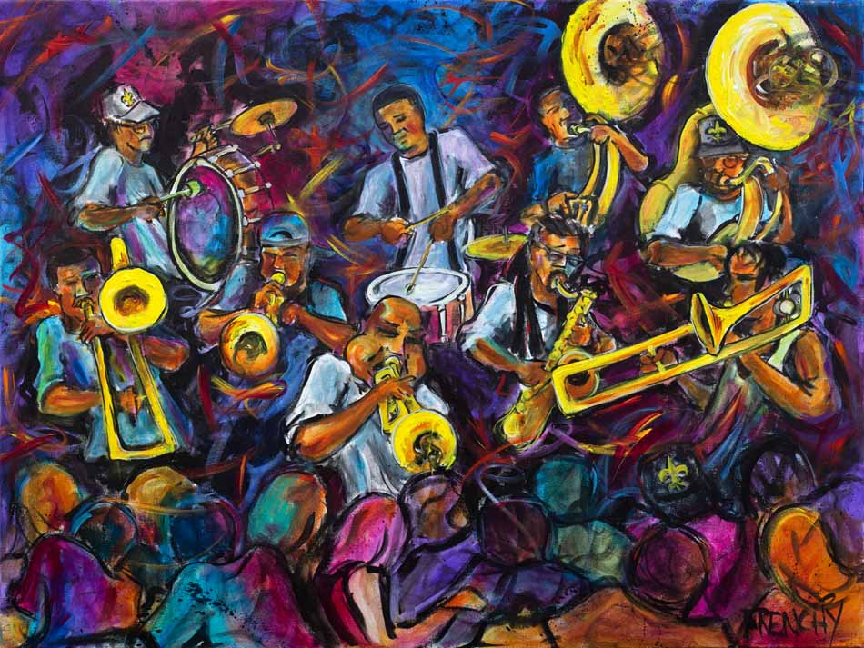 950x713 Jazz, New Orleans, Rebirth Brass Band, And Live Painting - New Orleans Jazz Painting