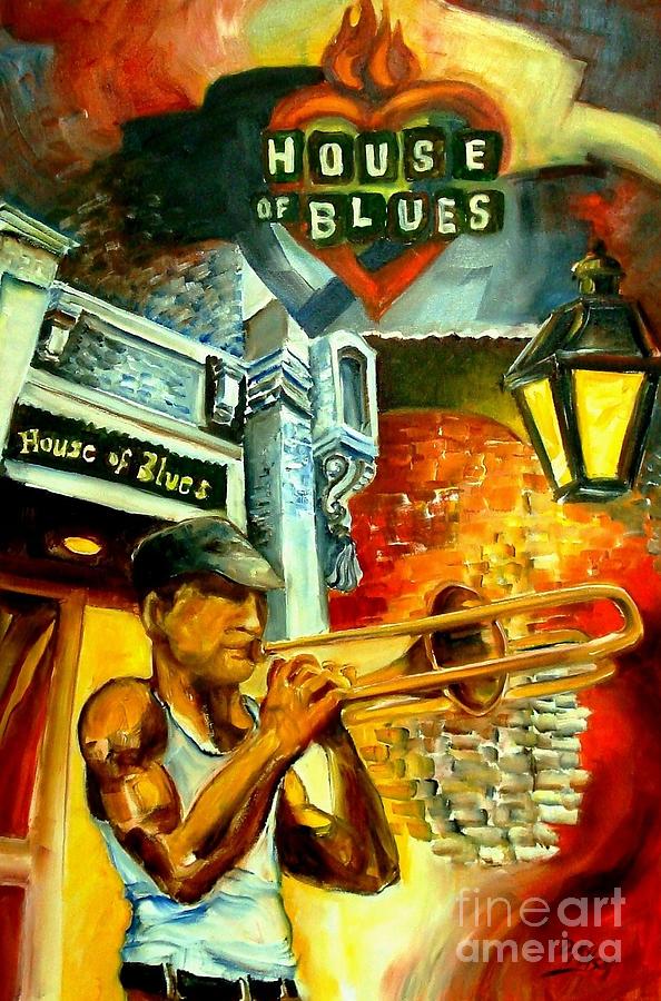 594x900 New Orleans' House Of Blues Painting By Diane Millsap - New Orleans Music Painting