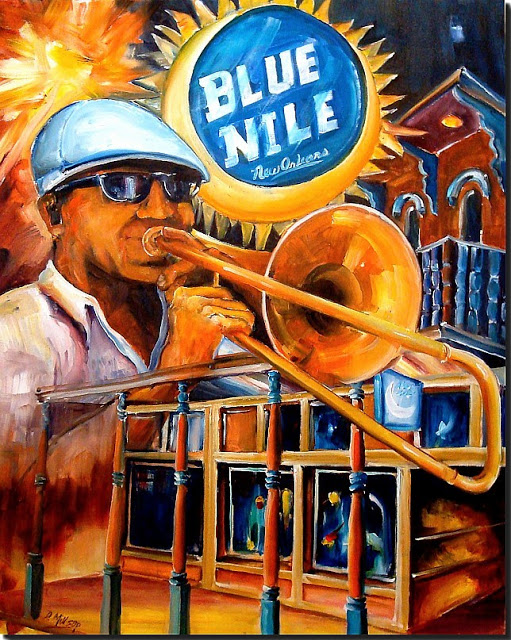 511x640 New Orleans Art By Diane Millsap The Blue Nile - New Orleans Music Painting