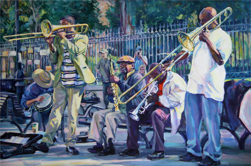 1000x661 New Orleans Peggy Cook, Fine Art - New Orleans Music Painting