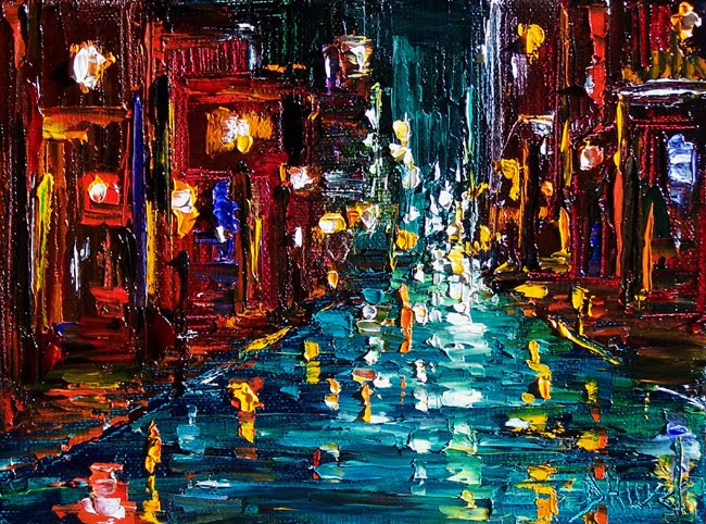 650x482 Debra Hurd Original Paintings And Jazz Art New Orleans Cityscape - New Orleans Music Painting