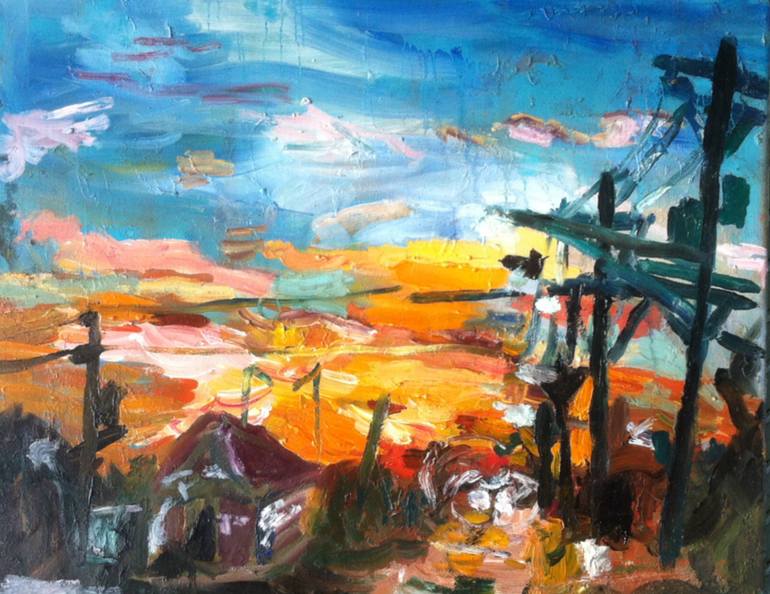 770x594 Saatchi Art Roman Street Sunset, New Orleans Painting By Francis - New Orleans Painting