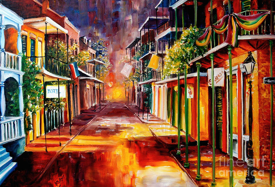 900x612 Twilight In New Orleans Painting By Diane Millsap - New Orleans Painting