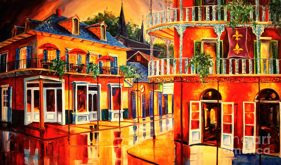 900x531 Images Of The French Quarter Painting By Diane Millsap - New Orleans Painting
