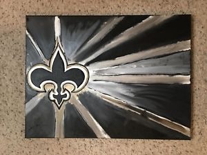300x225 Hand Painted. Original New Orleans Saints Painting On Canvas Ebay - New Orleans Saints Painting
