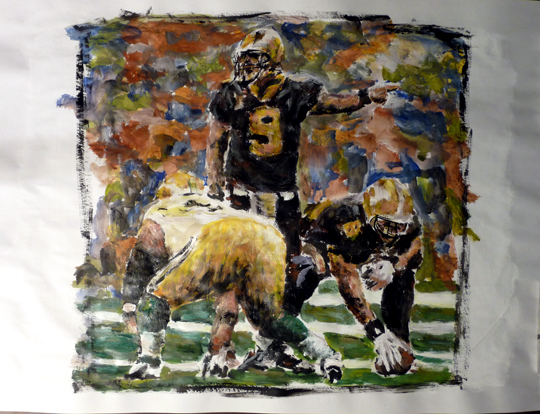 540x414 New Orleans Saints Quarterback Drew Brees Image Football Painting - New Orleans Saints Painting