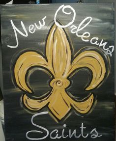 236x287 New Orleans Saints Canvas. My Brother's Gf Painted It. Crafty - New Orleans Saints Painting