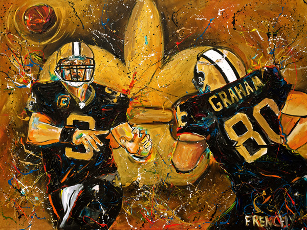 600x450 View Live Paintings Of Pro Football Gallery Shop Now - New Orleans Saints Painting