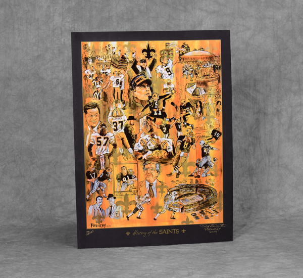 600x550 A Look Back Frenchy Paints History Of The New Orleans Saints - New Orleans Saints Painting
