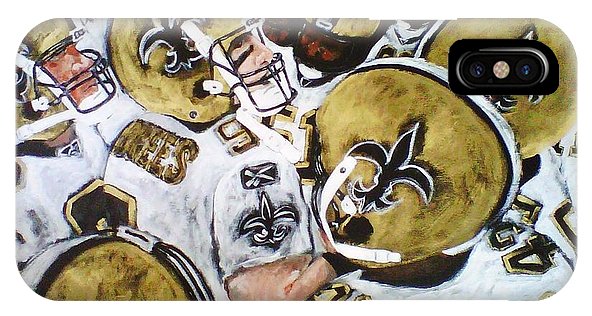 592x316 Drew Brees And The New Orleans Saints Iphone X Case For Sale By - New Orleans Saints Painting