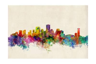 400x267 New Orleans Louisiana Skyline Art Print By Michael Tompsett - New Orleans Skyline Painting