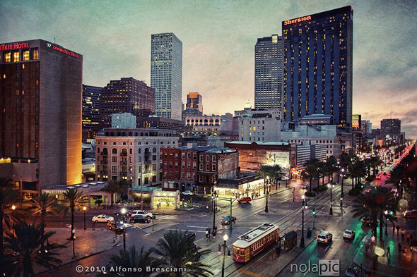 590x393 St Louis Cathedral New Orleans Pompo Bresciani - New Orleans Skyline Painting