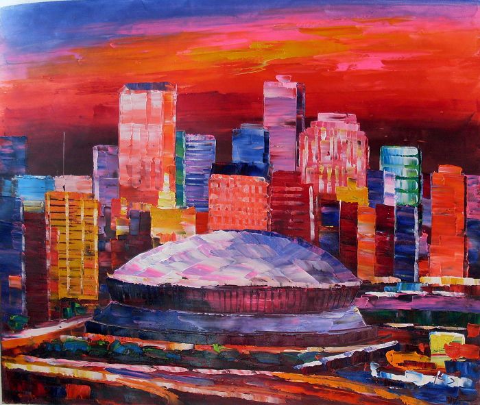 700x591 Ks - New Orleans Skyline Painting