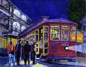 300x234 New Orleans Streetcar Paintings Fine Art America - New Orleans Streetcar Painting
