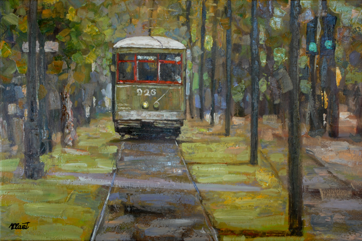 720x479 Original Art - New Orleans Streetcar Painting
