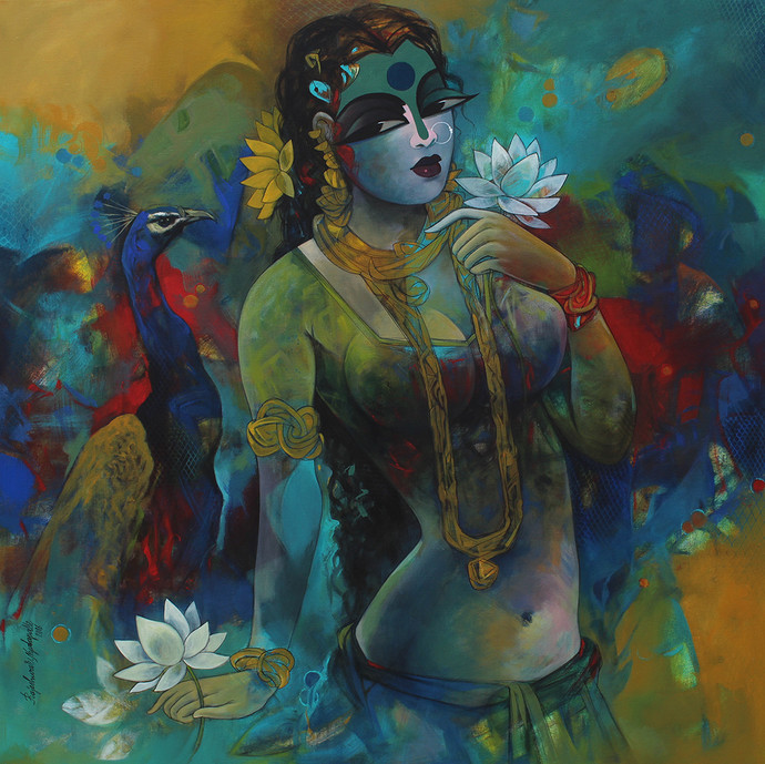 690x689 Sownderya 1 New By Artist Rajeshwar Nyalapalli Decorative - New Painting