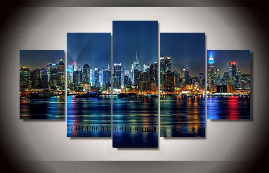 New York Canvas Painting at PaintingValley.com | Explore collection of ...