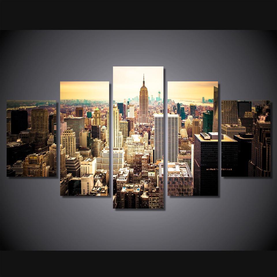 New York Canvas Painting at PaintingValley.com | Explore collection of ...