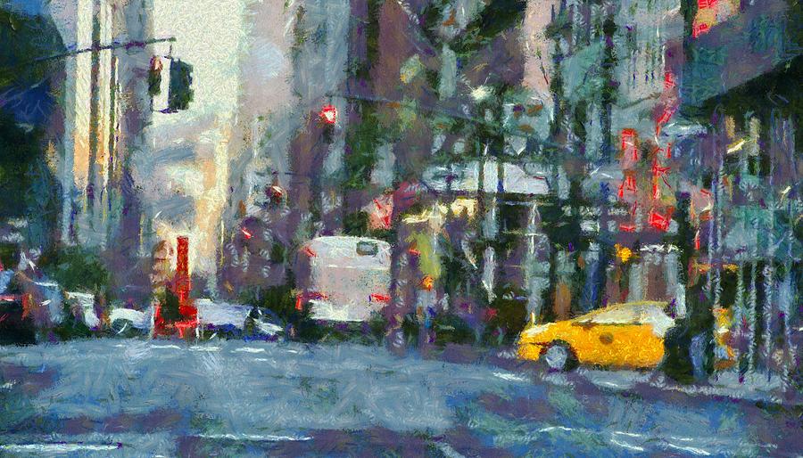 900x514 New York City Morning In The Street Painting By Dan Sproul - New York City Painting