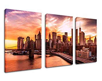 355x284 Canvas Painting Wall Art Decor New York City Skyline - New York City Painting