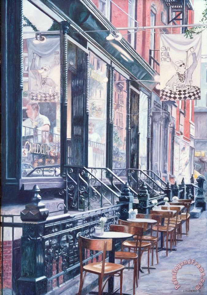 675x960 Anthony Butera Cafe Della Pace East 7th Street New York City - New York City Painting On Canvas