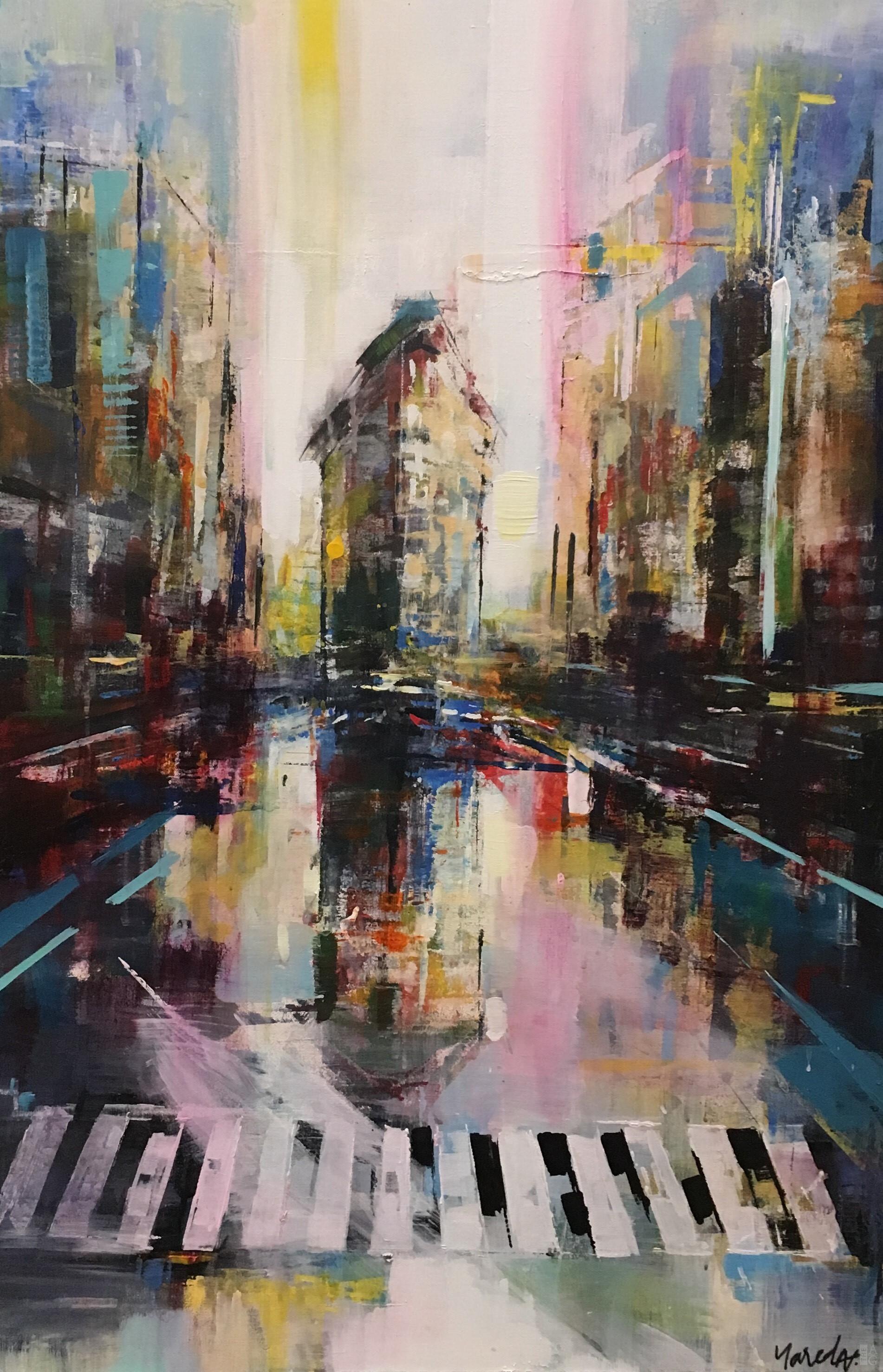 1902x2954 La I By Artist Yared Nigussu - New York City Painting On Canvas