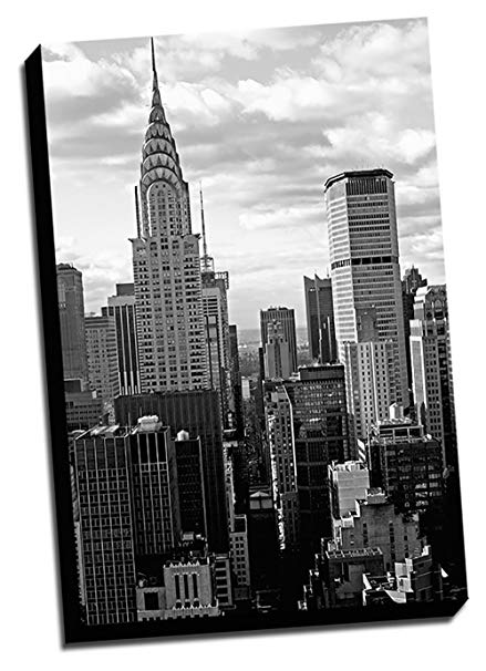 439x606 Black Amp White New York City Canvas Wall Art 24x36 - New York City Painting On Canvas