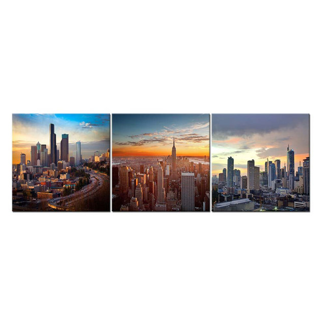 640x640 Online Shop 3 Pcs Modern Canvas Painting Wall Art Picture For Home - New York City Skyline Canvas Painting