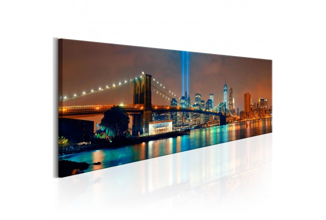 650x440 Canvas Painting New York City Beautiful Night - New York City Skyline Canvas Painting