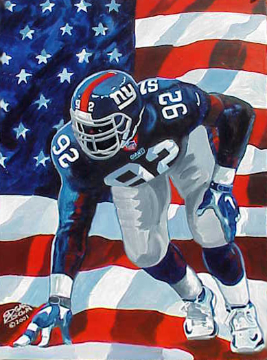 389x524 United We Sack - New York Giants Painting