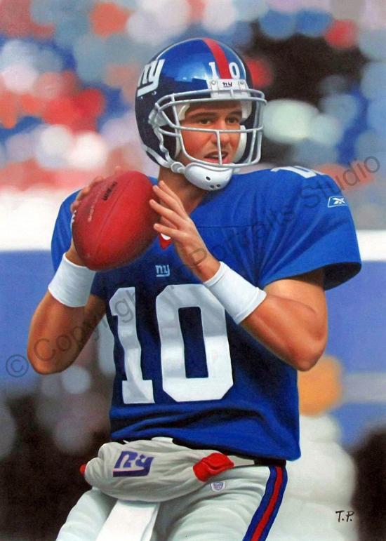 550x771 Eli Manning New York Giants 2012 Superbowl Champs - New York Giants Painting