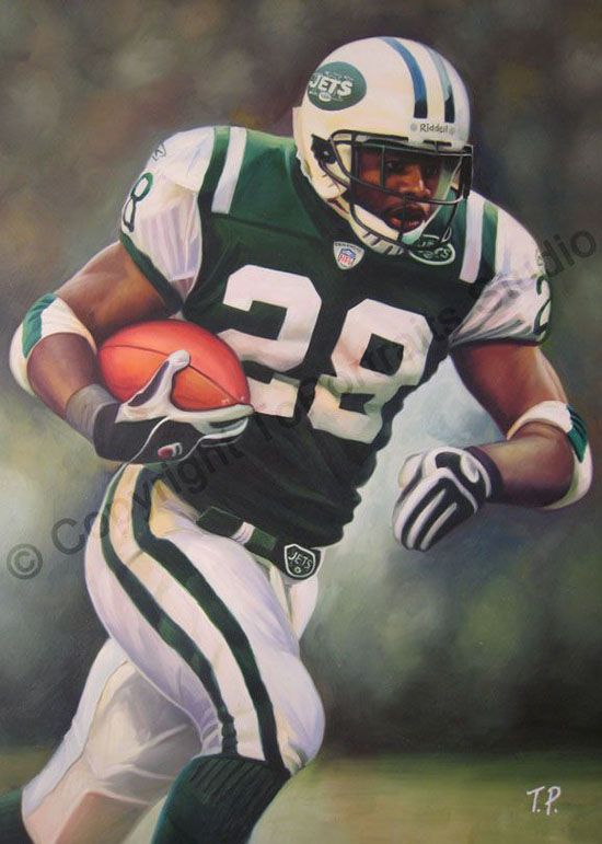 550x771 Curtis Martin, New York Jets - New York Jets Painting