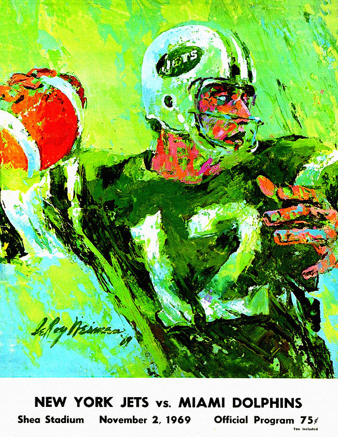 697x900 New York Jets Nov. 1969 Program Painting By John Farr - New York Jets Painting