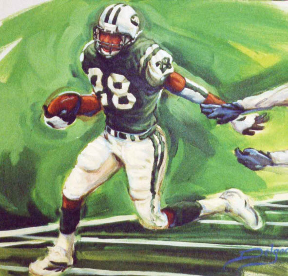 591x566 Pro Football Journal New York Jets All Career Year Team - New York Jets Painting