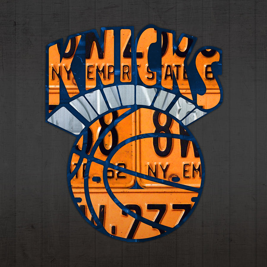 900x900 New York Knicks Basketball Team Retro Logo Vintage Recycled New - New York Knicks Painting