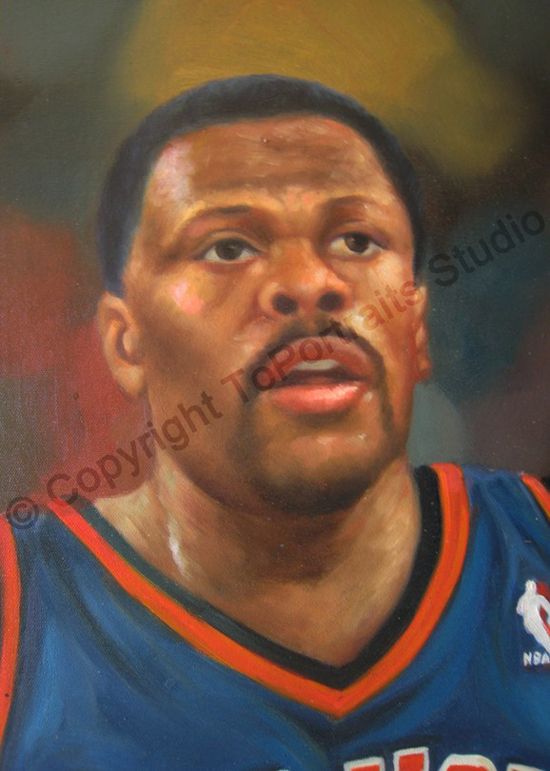 550x771 Patrick Ewing, New York Knicks - New York Knicks Painting
