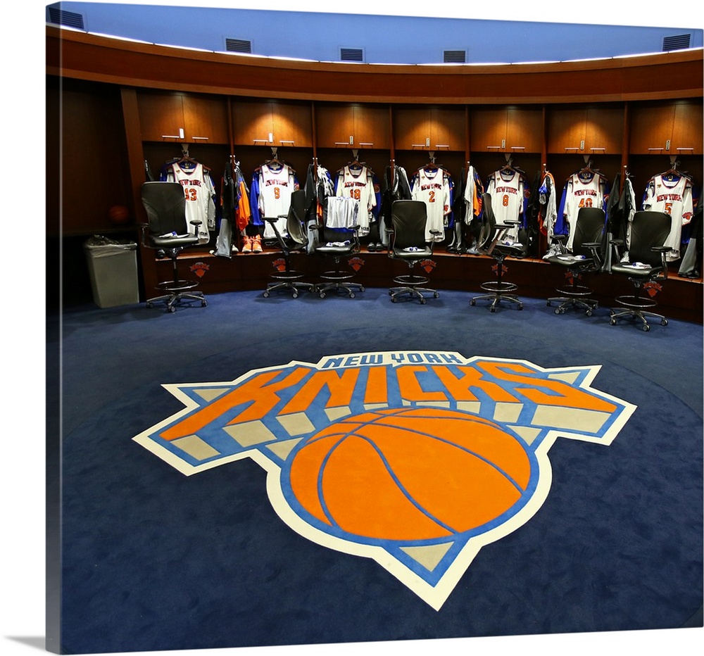1000x932 The New York Knicks Locker Room - New York Knicks Painting